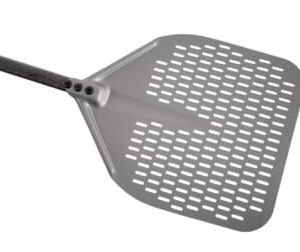 Pizza peel Gi Metal CARBON LINE / Rectangular, Perforated, Carbon fibre handle 33cm / 186cm