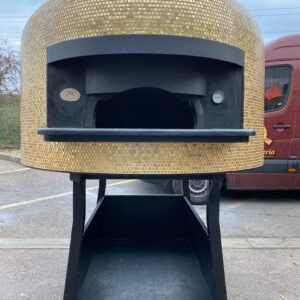 ARTISAN ESPOSITO FORNI DEFRA APPROVED CRICCHETTO 120 COMMERCIAL WOOD FIRED PIZZA OVEN, Artisan Gold Mosaic