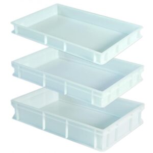 Pizza dough trays Stackable 600 X 400 X 70mm