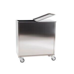 Stainless Steel Trolley For Flour Transporting, Can Load 2 Sacks 25 Kg.