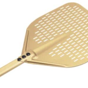 Pizza peel Gi Metal Gold Line / Aluminium, Round, Perforated Small 33cm / 186cm