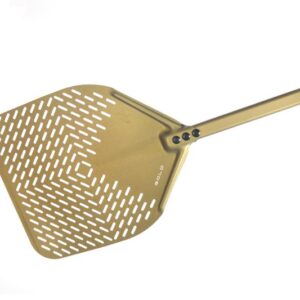 Aluminum Perforated Round Gold Pizza Peel 33cm 150cm