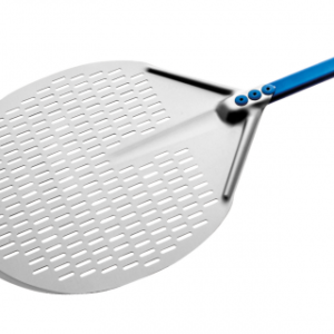 Aluminium pizza peel Gi Metal AZZURRA 30/150cm, perforated, rounded